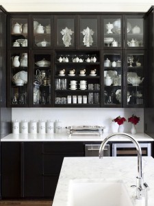 black kitchen cabinets