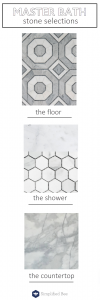 stone selections // master bath // @simplifiedbee #oneroomchallenge