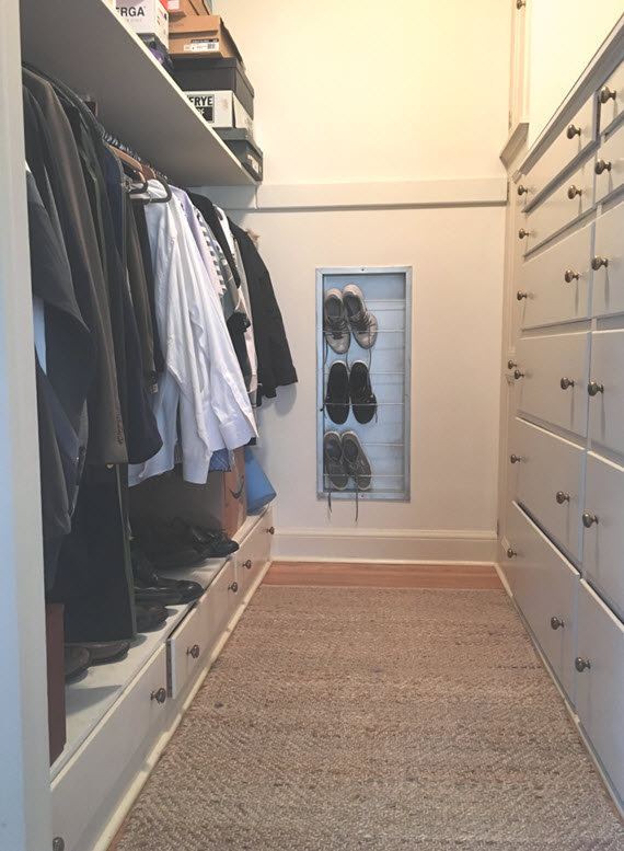 master closet before // @simplifiedbee // #oneroomchallenge