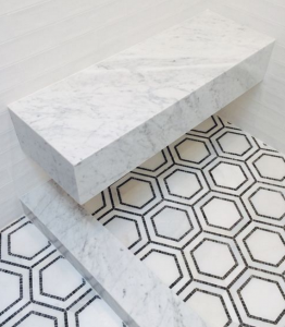 mosaic tile floor // bathroom // grant gibson