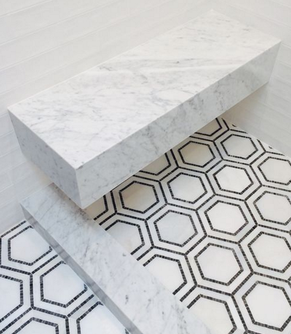 mosaic tile floor // bathroom // grant gibson 