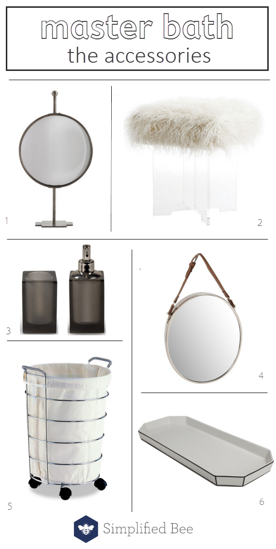 master bathroom accessories // @simplifiedbee #oneroomchallenge