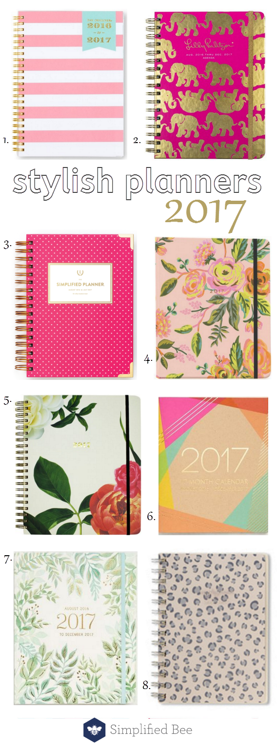 stylish planners for 2017 // @simplifiedbee #2017 #planners