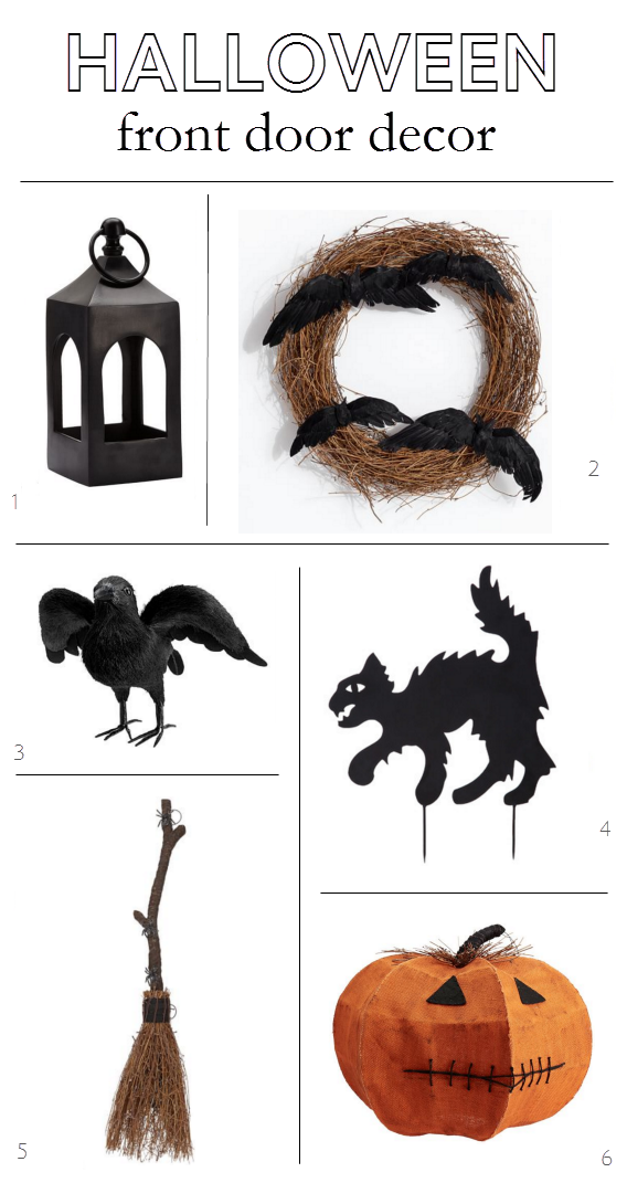 Halloween Front Door Decor #halloween