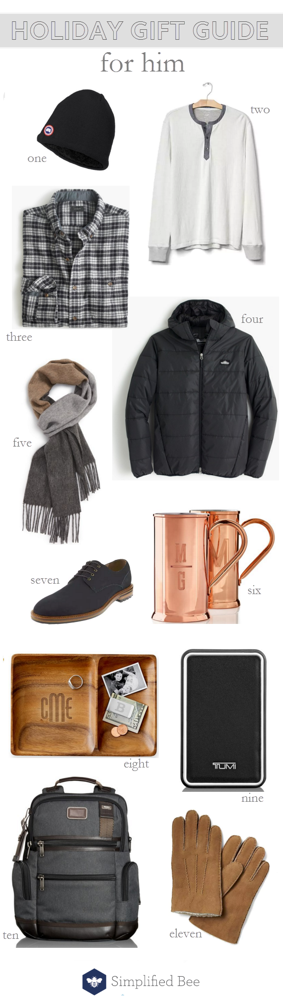 holiday gift guide 2016 // for him // via @simplifiedbee