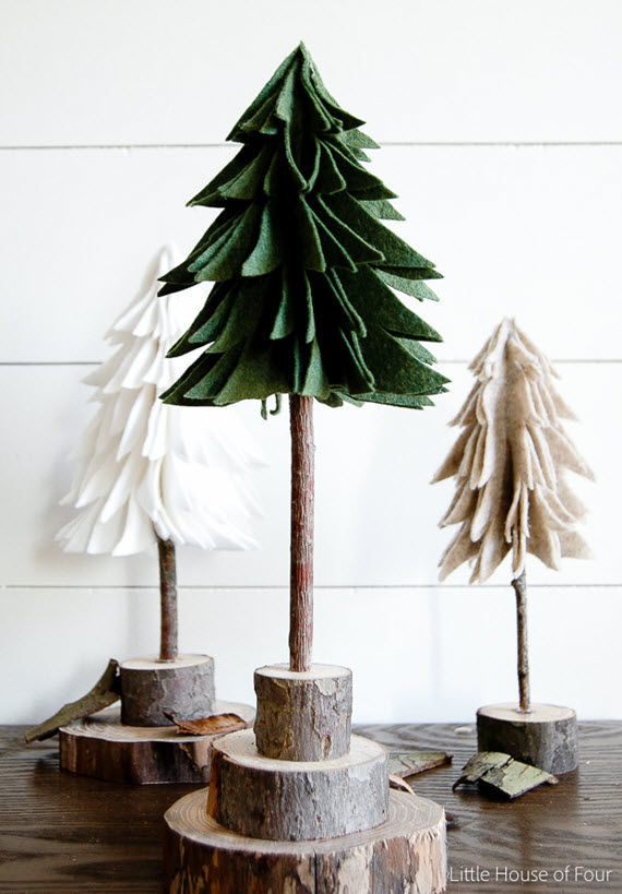 DIY Felt Christmas Trees