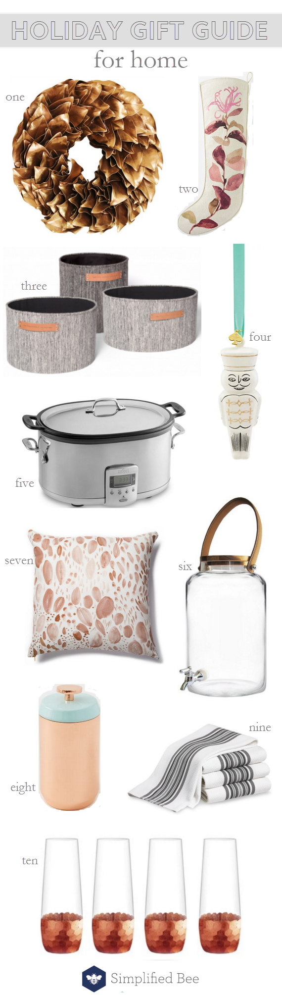 holiday gift guide 2016 // for home