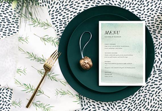 holiday table setting // minted.com