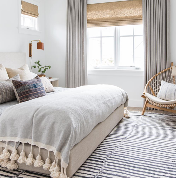 tassel blanket // bedroom // amber interiors