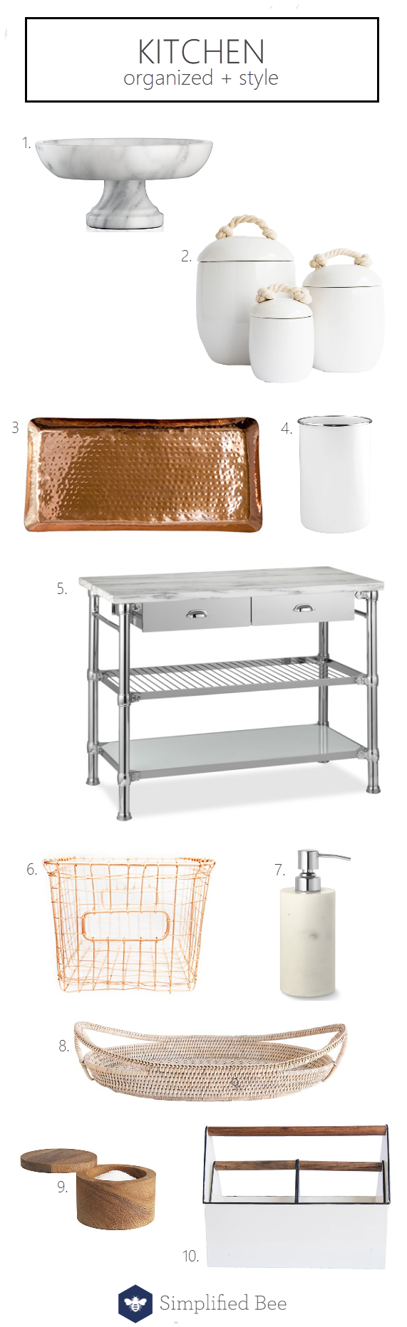 stylish organized kitchen // @simplifiedbee #kitchen #organizedkitchen